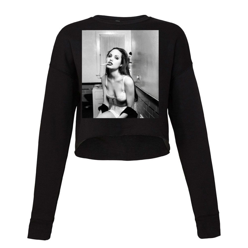 Angelina Jolie Poster Movie Star Cropped Sweater by muraasnkunkuq | Artistshot