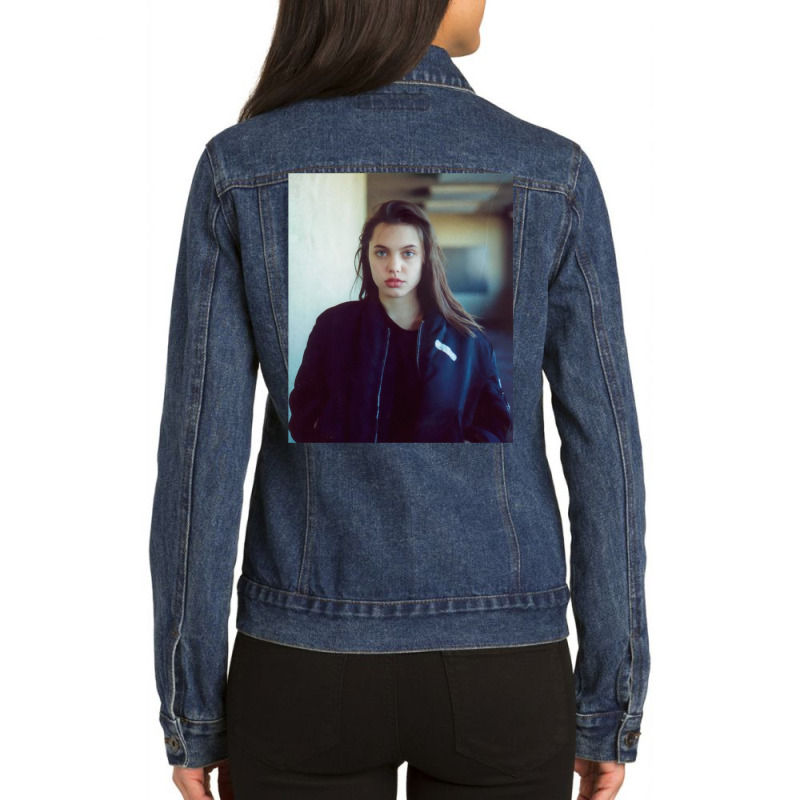 Angelina Jolie Young Stickers Ladies Denim Jacket by muraasnkunkuq | Artistshot