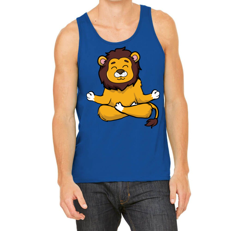 Meditation Yoga Lion Cartoon Tank Top by reganidesh2 | Artistshot