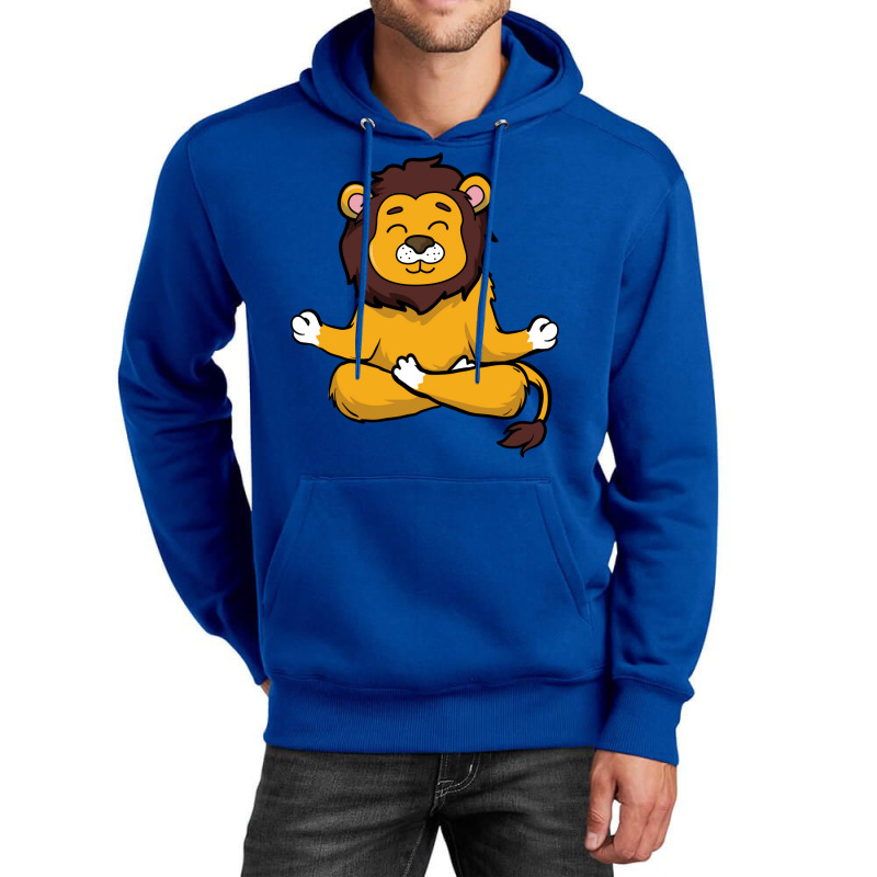 Meditation Yoga Lion Cartoon Unisex Hoodie by reganidesh2 | Artistshot