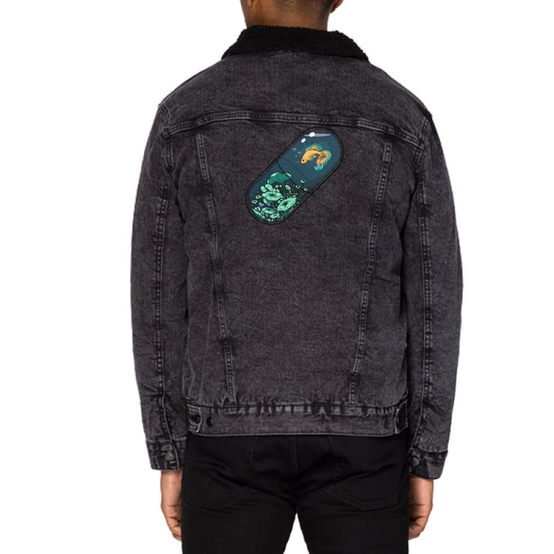 Ocean In A Capsule Unisex Sherpa-lined Denim Jacket | Artistshot