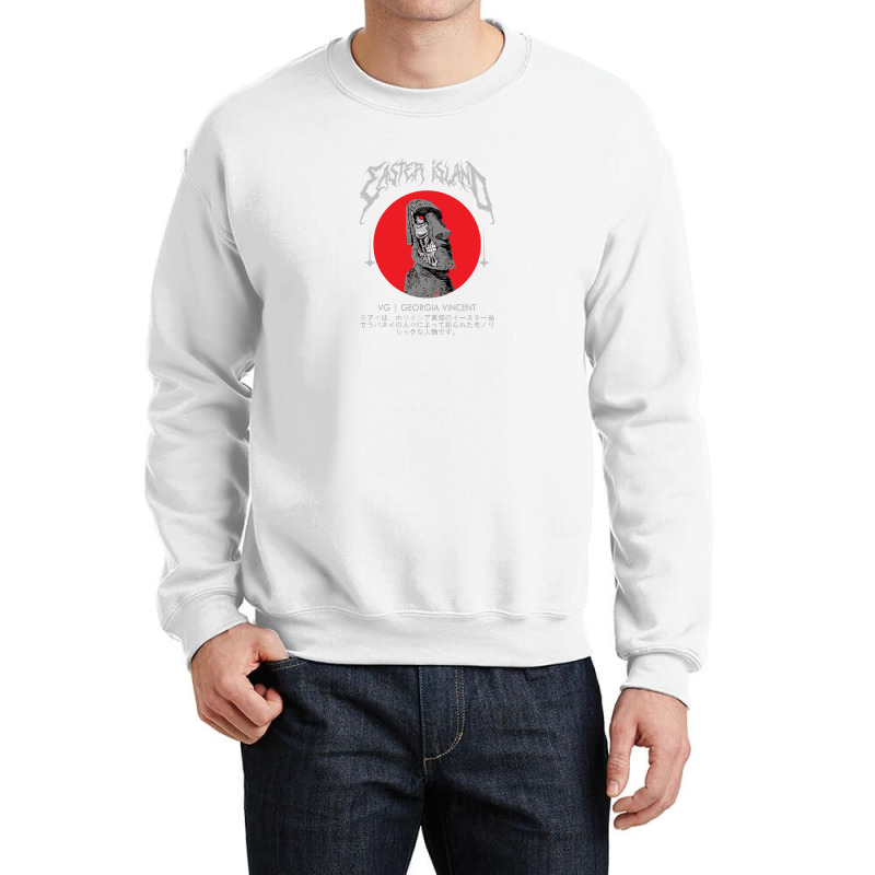 Rock Easter Island Crewneck Sweatshirt by Gracia13 | Artistshot