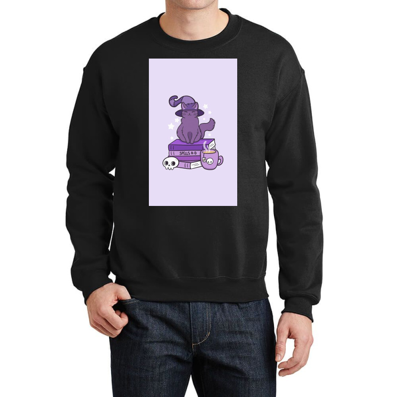 Feline Familiar Spells Cat Crewneck Sweatshirt | Artistshot