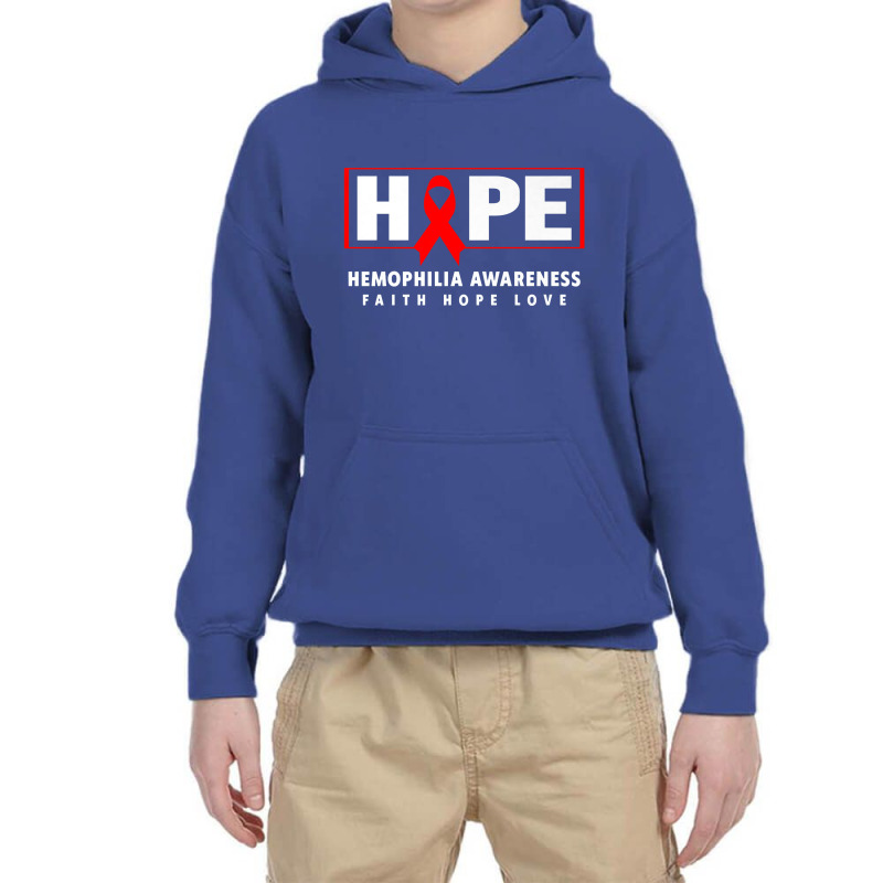 Hope Hemophilia Shirt Youth Hoodie by retrastar | Artistshot