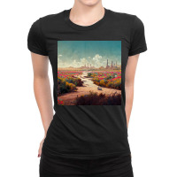 Desert Art Ladies Fitted T-shirt | Artistshot