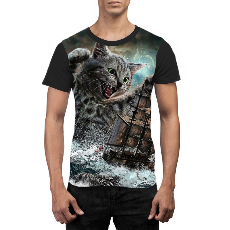 Titan Cat Kraken Graphic T-shirt | Artistshot