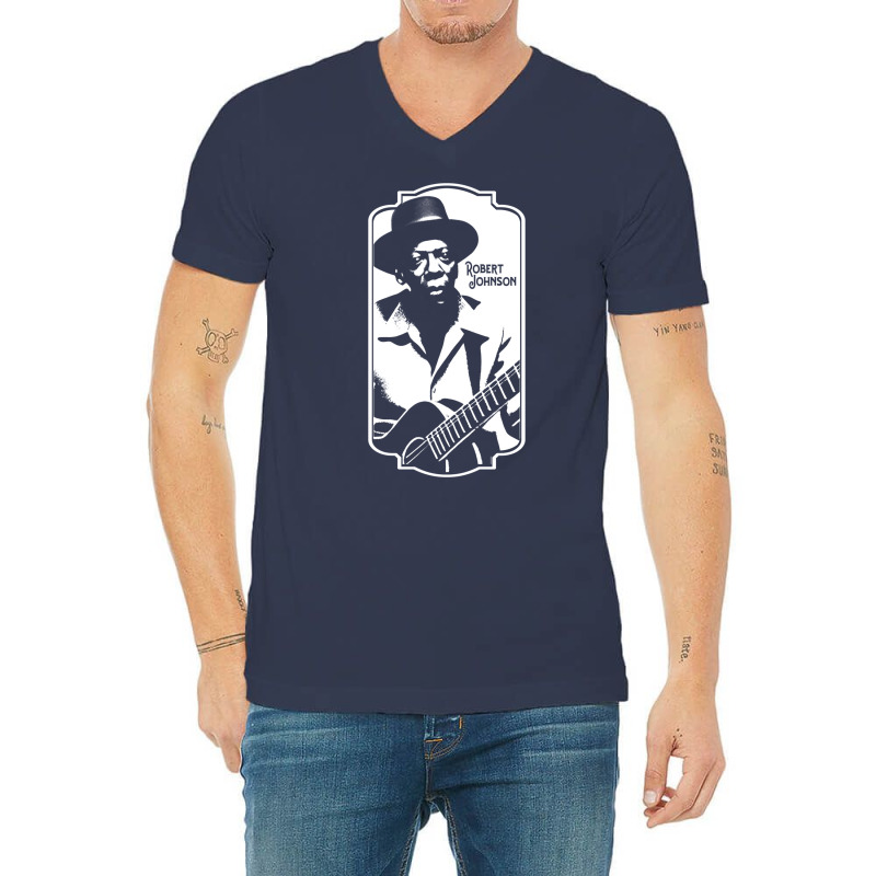 Robert Johnson 1 V-Neck Tee by hmzhviholal | Artistshot