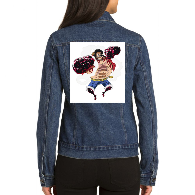 Angry Gear 4 Ladies Denim Jacket by rolfso | Artistshot