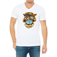 Tiger Lady V-neck Tee | Artistshot