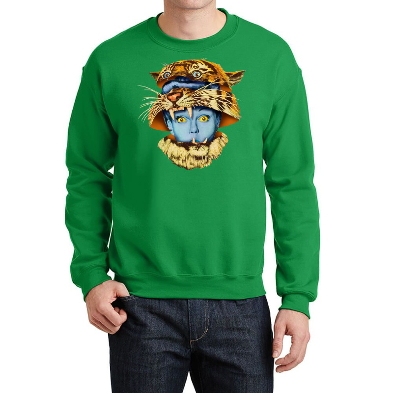 Tiger Lady Crewneck Sweatshirt by hmzhviholal | Artistshot