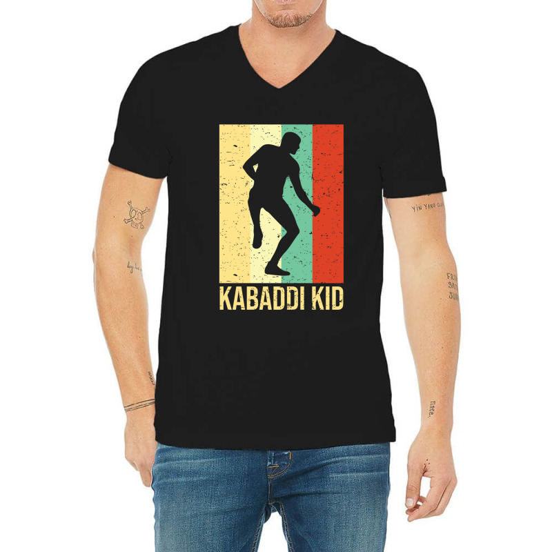 Kabaddi Or Kabadi Player Indian Sports V-Neck Tee by JONNELLENORTONN | Artistshot