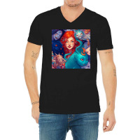 Beautiful Girls Art V-neck Tee | Artistshot