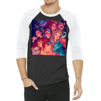 Woman On A Parade 3/4 Sleeve Shirt | Artistshot