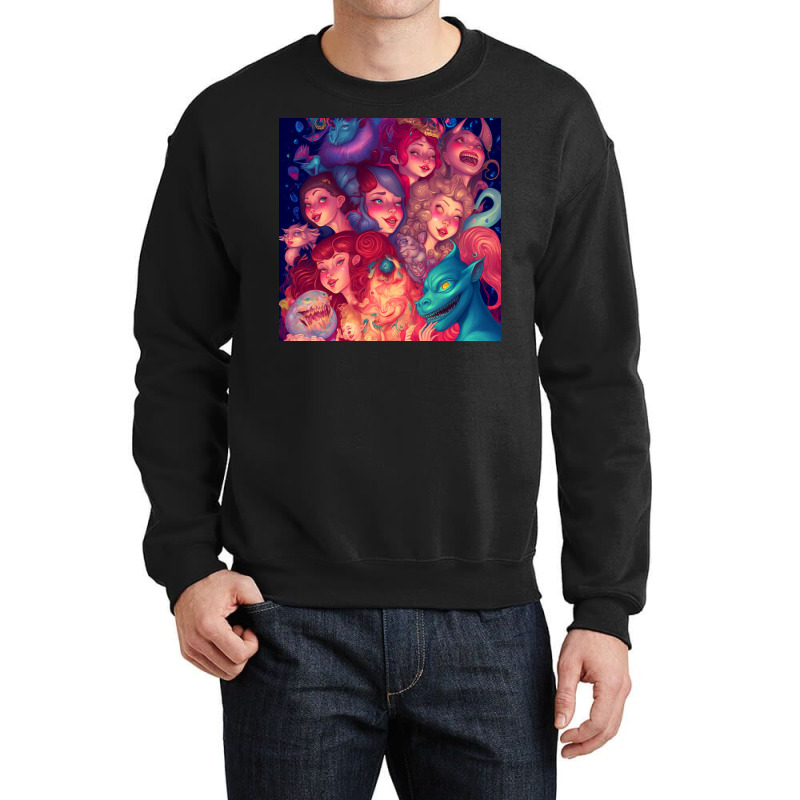 Woman On A Parade Crewneck Sweatshirt | Artistshot