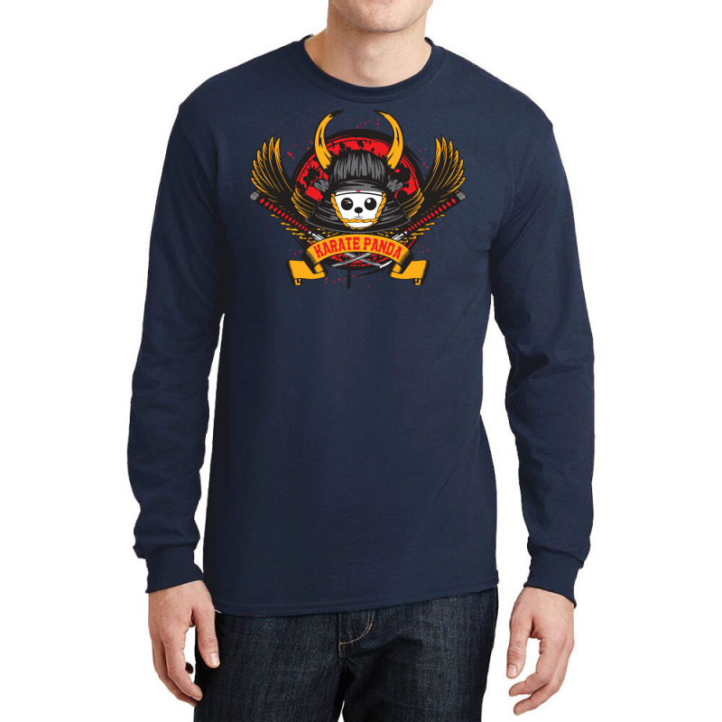 Karate Panda Samurai With Wings Long Sleeve Shirts | Artistshot