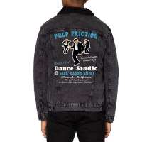 Pulp Friction Dance Studio Unisex Sherpa-lined Denim Jacket | Artistshot