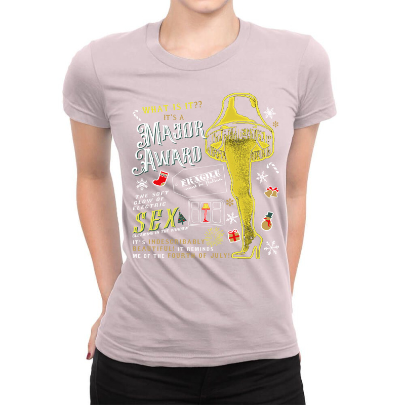 It's A Major Award Leg Lamp A Christmas Story Ladies Fitted T-Shirt by dochkoflyo | Artistshot