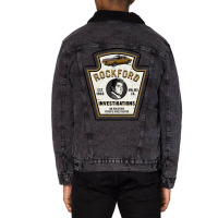 Rockford Investigations Emblem Unisex Sherpa-lined Denim Jacket | Artistshot