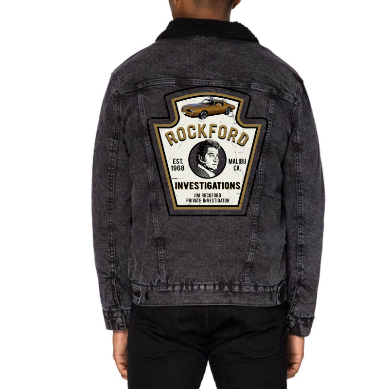 Rockford Investigations Emblem Unisex Sherpa-Lined Denim Jacket by bakshnoisrit | Artistshot