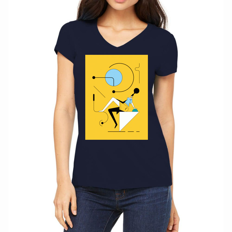 Women In Tech Space Women's V-Neck T-Shirt by Farhan17 | Artistshot