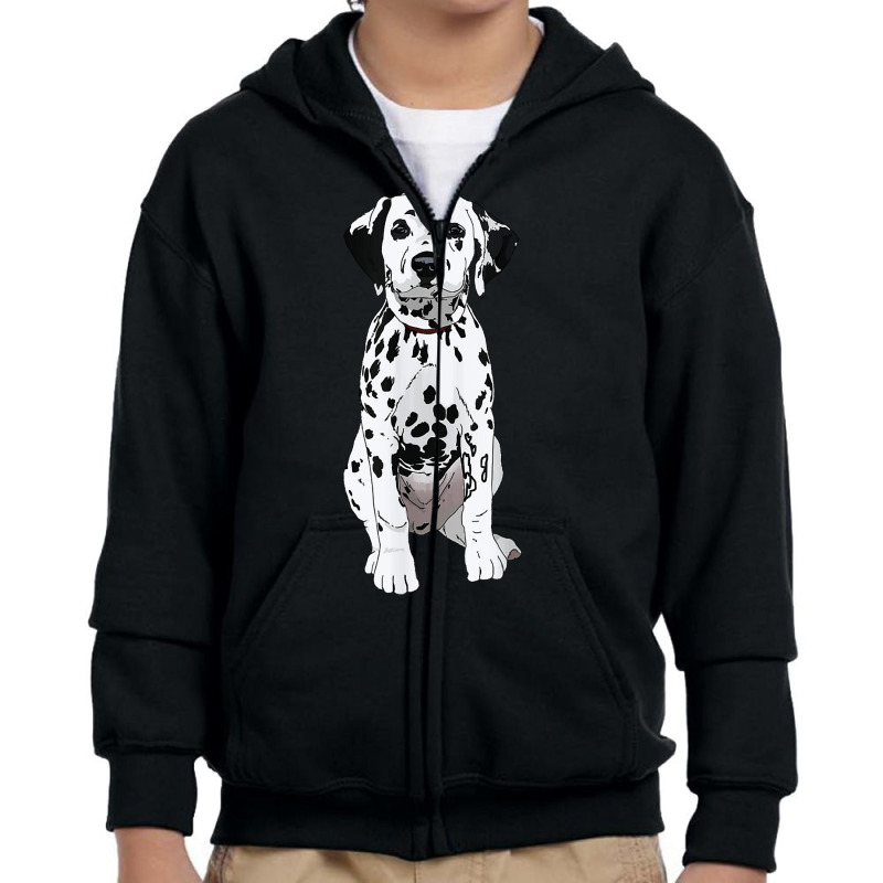 Cute Dalmatian Youth Zipper Hoodie by Ja98 | Artistshot