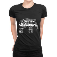 Elephant For Alzheimers And Dementia Awareness Ladies Fitted T-shirt | Artistshot