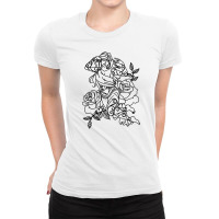 Illustration Of Woman Ladies Fitted T-shirt | Artistshot