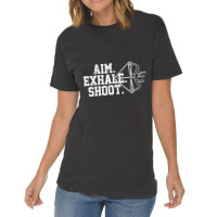 Archery   Aim Exhale Shoot Bow Hunting Archer Gift Vintage T-shirt | Artistshot