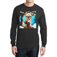 Cute Cougar Drawing Long Sleeve Shirts | Artistshot