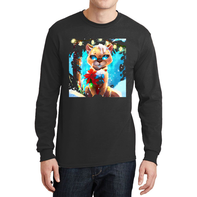 Cute Cougar Drawing Long Sleeve Shirts by Timothy90 | Artistshot