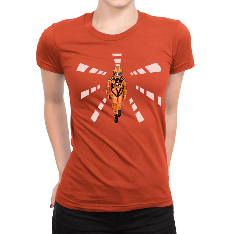 2001   A Space Odyssey Illustration Ladies Fitted T-Shirt by dhibwade9 | Artistshot