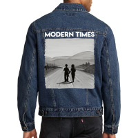 Charly Chaplin   Modern Times Men Denim Jacket | Artistshot