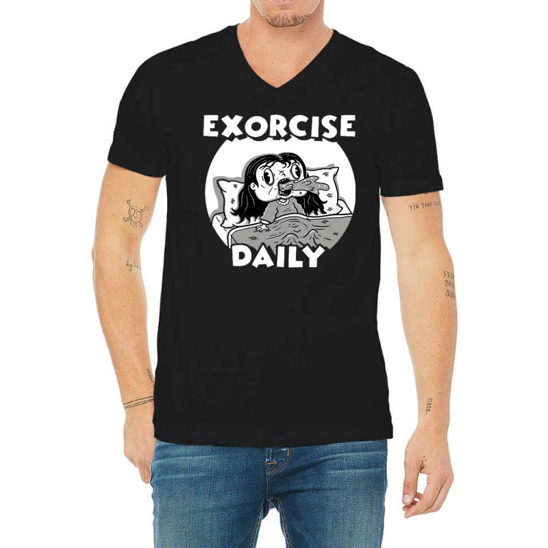 Daily Exorcism V-neck Tee | Artistshot