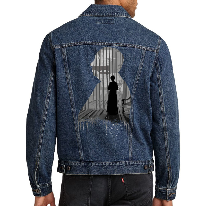 Rebecca Silhouette Illustration Men Denim Jacket by aldeeblariik | Artistshot