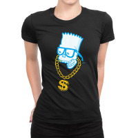 The Simpsons Bart Simpson Skull Bling V-neck Ladies Fitted T-shirt | Artistshot