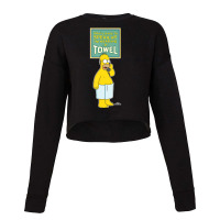 The Simpsons Homer Simpson Speak Up Iâ€™m Wearing A Towel Cropped Sweater | Artistshot