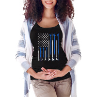 Spearfishing American Usa Flag Freediving Fishing T Shirt Maternity Scoop Neck T-shirt | Artistshot