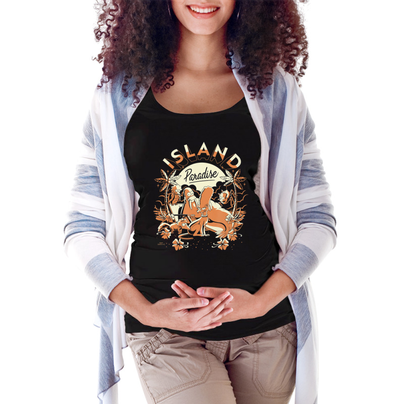 The Simpsons Treehouse Of Horror Island Paradise Group Alt Maternity Scoop Neck T-shirt by nettiemoodyrjn | Artistshot