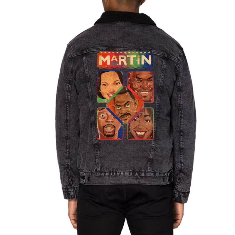 Vintage Martin Black Tv Shows Unisex Sherpa-Lined Denim Jacket by donellajeremykoa | Artistshot