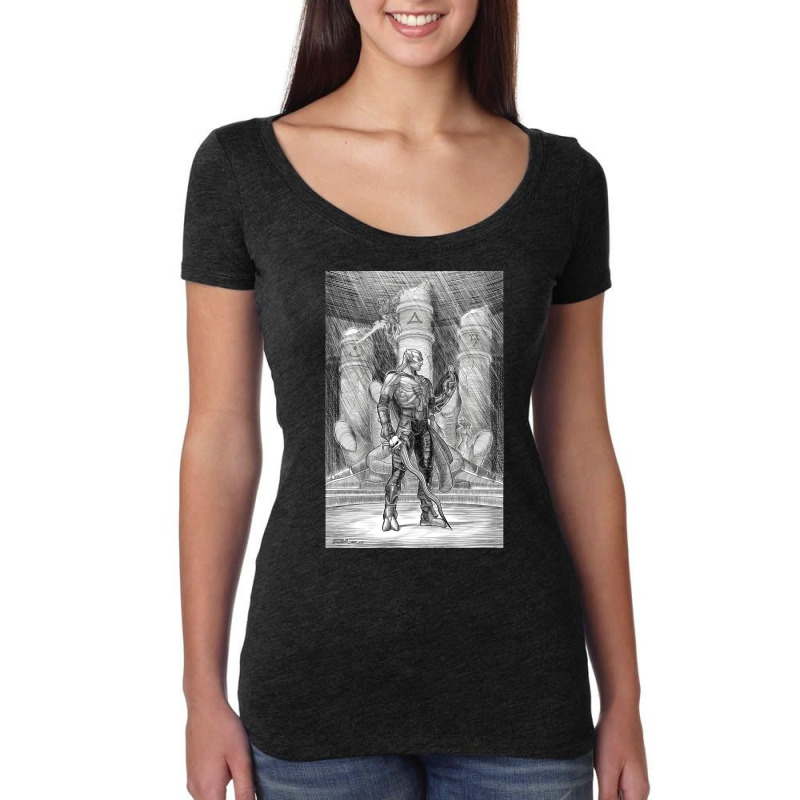 Soul Reaver   Legacy Of Kain Engraving Women's Triblend Scoop T-shirt by alcapethaty | Artistshot