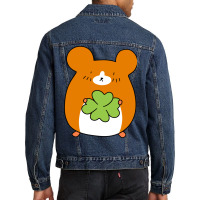 Four Leaf Clover Hamster Men Denim Jacket | Artistshot