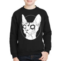 Black Metal Sphynx Cat I Goth And Death Metal Youth Sweatshirt | Artistshot