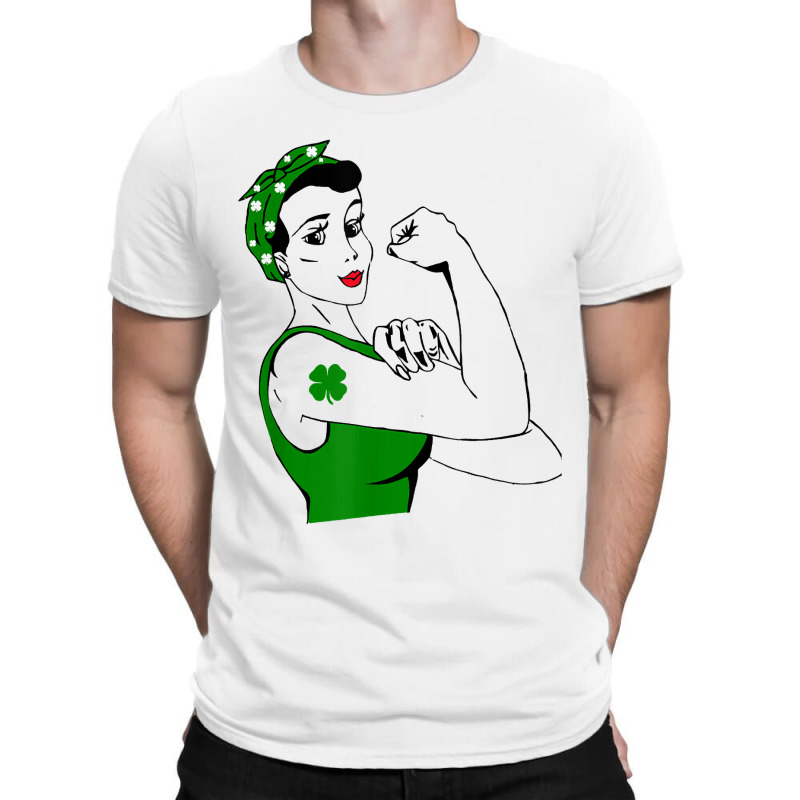 Irish Rosie The Riveter Funny Cute St Patricks Day T-shirt | Artistshot