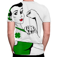 Irish Rosie The Riveter Funny Cute St Patricks Day All Over Men's T-shirt | Artistshot