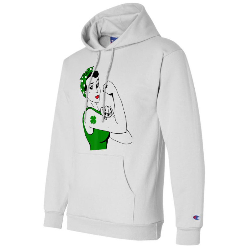 Irish Rosie The Riveter Funny Cute St Patricks Day Champion Hoodie | Artistshot