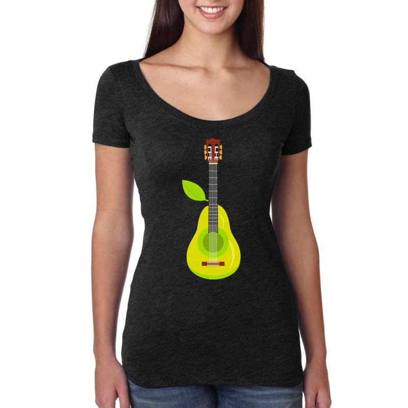 Guitar T  Shirt Pear Guitar Music Instrument Illustration T  Shirt Women's Triblend Scoop T-shirt by tillmantamara472 | Artistshot