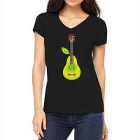 Guitar T  Shirt Pear Guitar Music Instrument Illustration T  Shirt Women's V-neck T-shirt | Artistshot