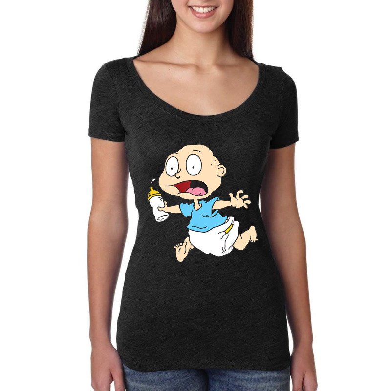 Tommy Running Away With Milk Bottle Women's Triblend Scoop T-shirt by yesiikarpew | Artistshot