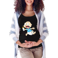 Tommy Running Away With Milk Bottle Maternity Scoop Neck T-shirt | Artistshot