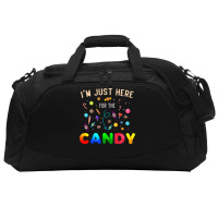 I'm Just Here For The Candy Funny Halloween Candy  Active Duffel | Artistshot